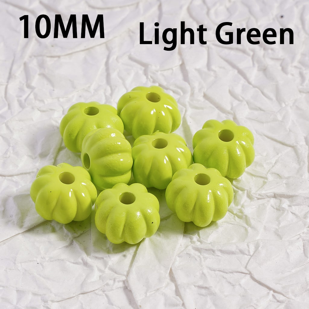Mini Pumpkin Shaped Acrylic Beads Solid Color or Mixed 10MM (Single Color Available for 500pcs Whole Bag Only)