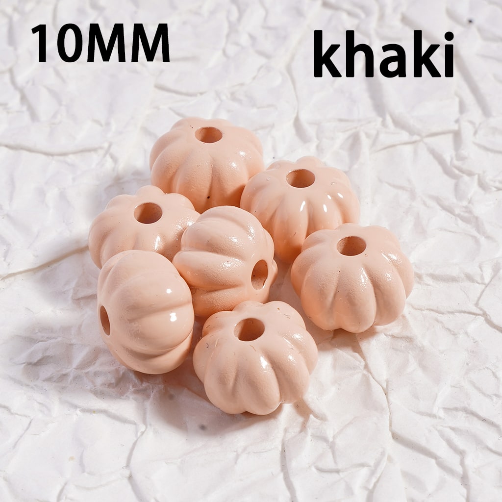 Mini Pumpkin Shaped Acrylic Beads Solid Color or Mixed 10MM (Single Color Available for 500pcs Whole Bag Only)
