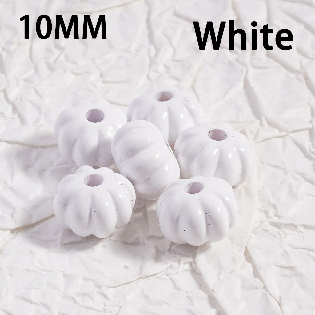 Mini Pumpkin Shaped Acrylic Beads Solid Color or Mixed 10MM (Single Color Available for 500pcs Whole Bag Only)