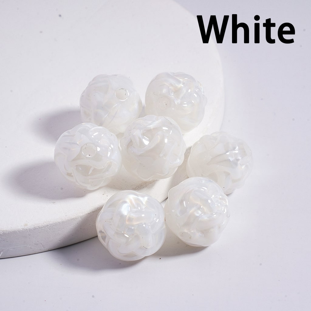 Glossy Cute Ball of Yarn Shape Multi-Color Round Acrylic Beads 16MM  (Single Color is available for 200pcs(whole bag)Only)
