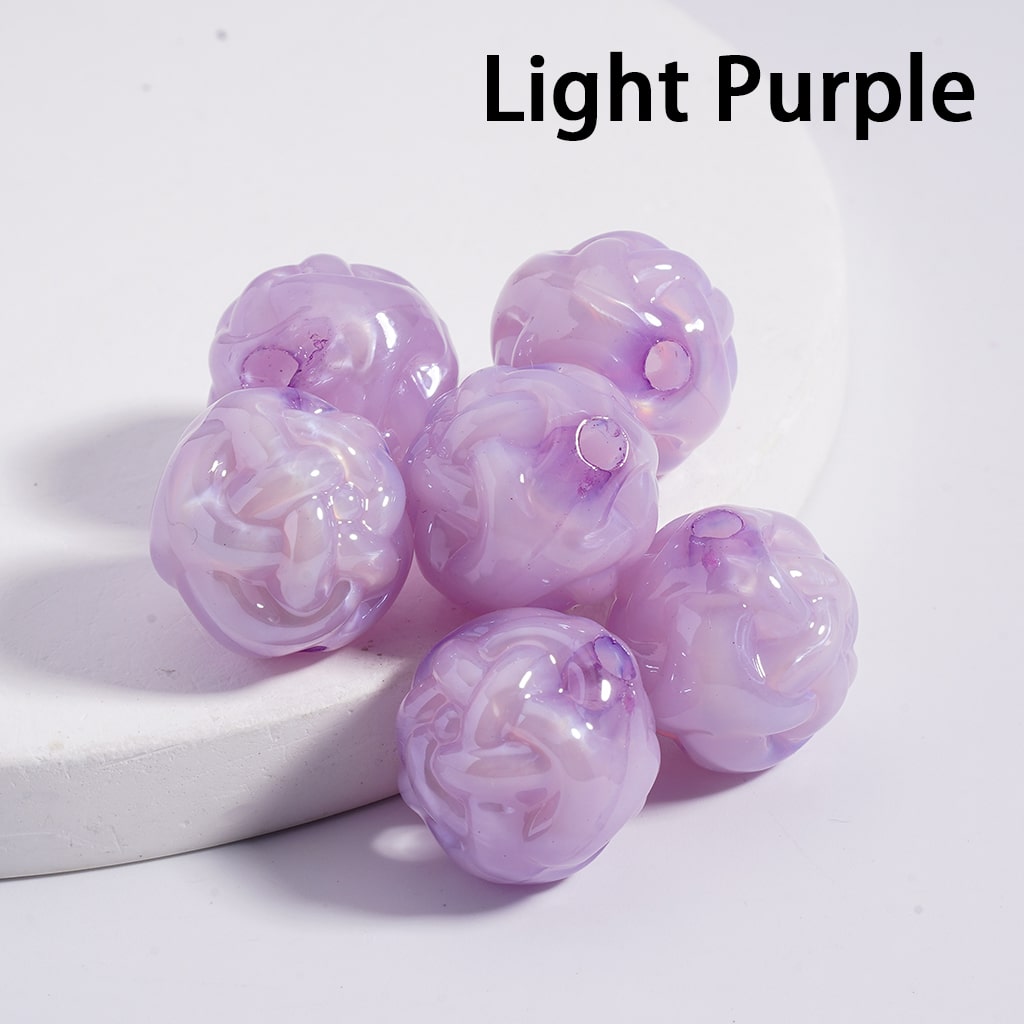 Glossy Cute Ball of Yarn Shape Multi-Color Round Acrylic Beads 16MM  (Single Color is available for 200pcs(whole bag)Only)