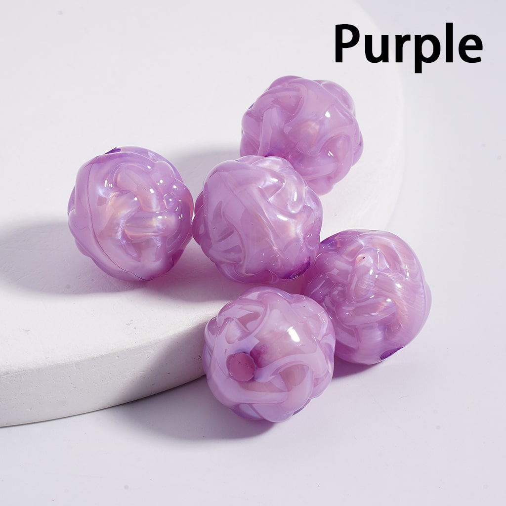 Glossy Cute Ball of Yarn Shape Multi-Color Round Acrylic Beads 16MM  (Single Color is available for 200pcs(whole bag)Only)