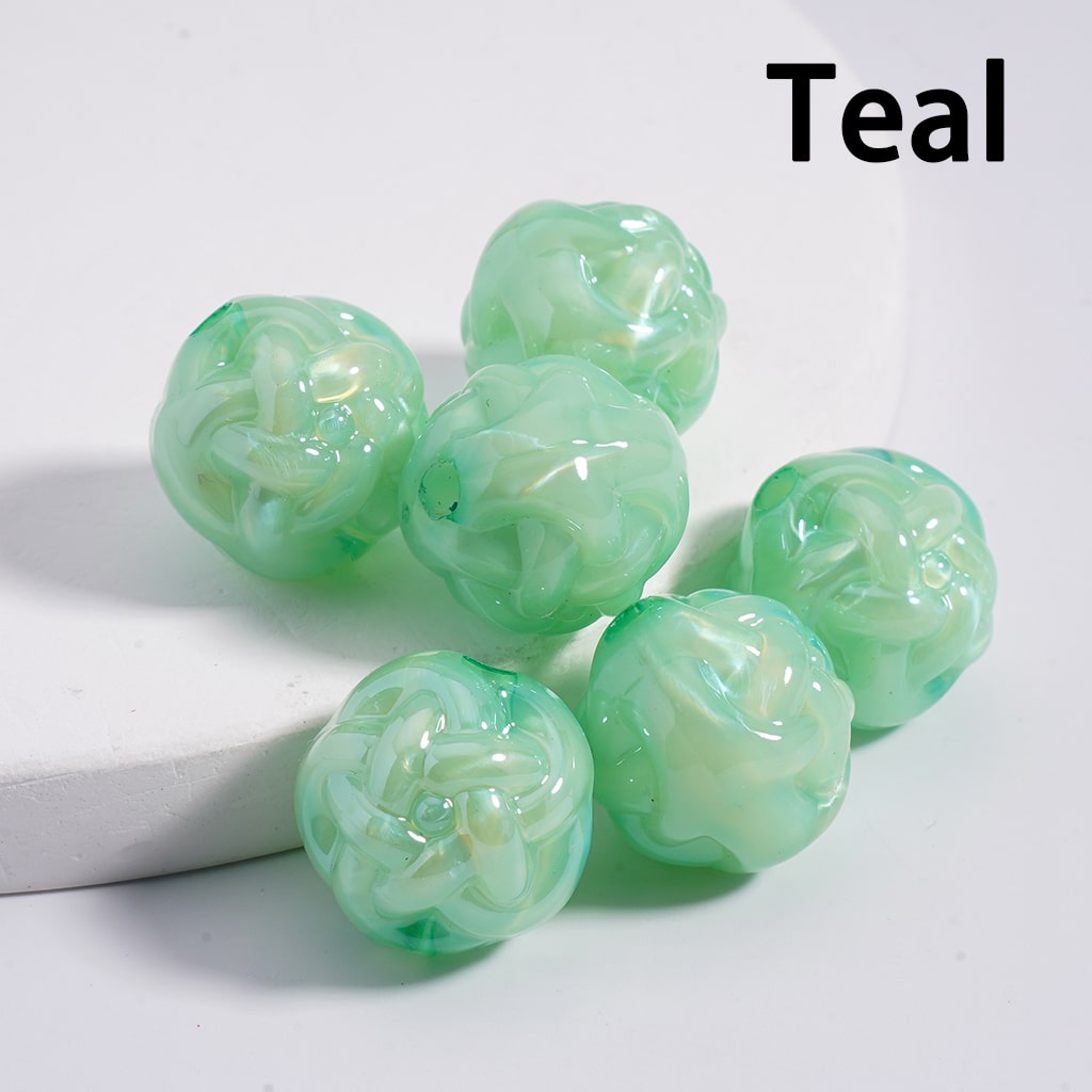 Glossy Cute Ball of Yarn Shape Multi-Color Round Acrylic Beads 16MM  (Single Color is available for 200pcs(whole bag)Only)