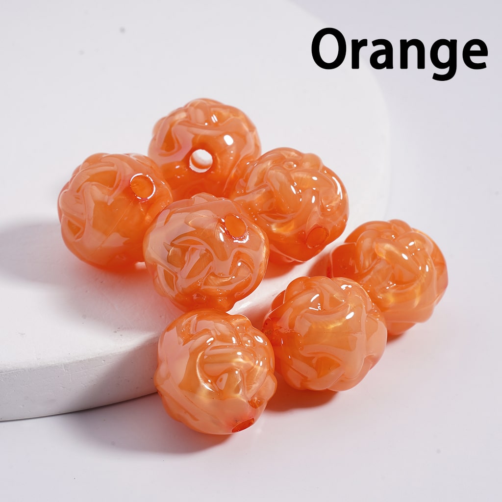 Glossy Cute Ball of Yarn Shape Multi-Color Round Acrylic Beads 16MM  (Single Color is available for 200pcs(whole bag)Only)