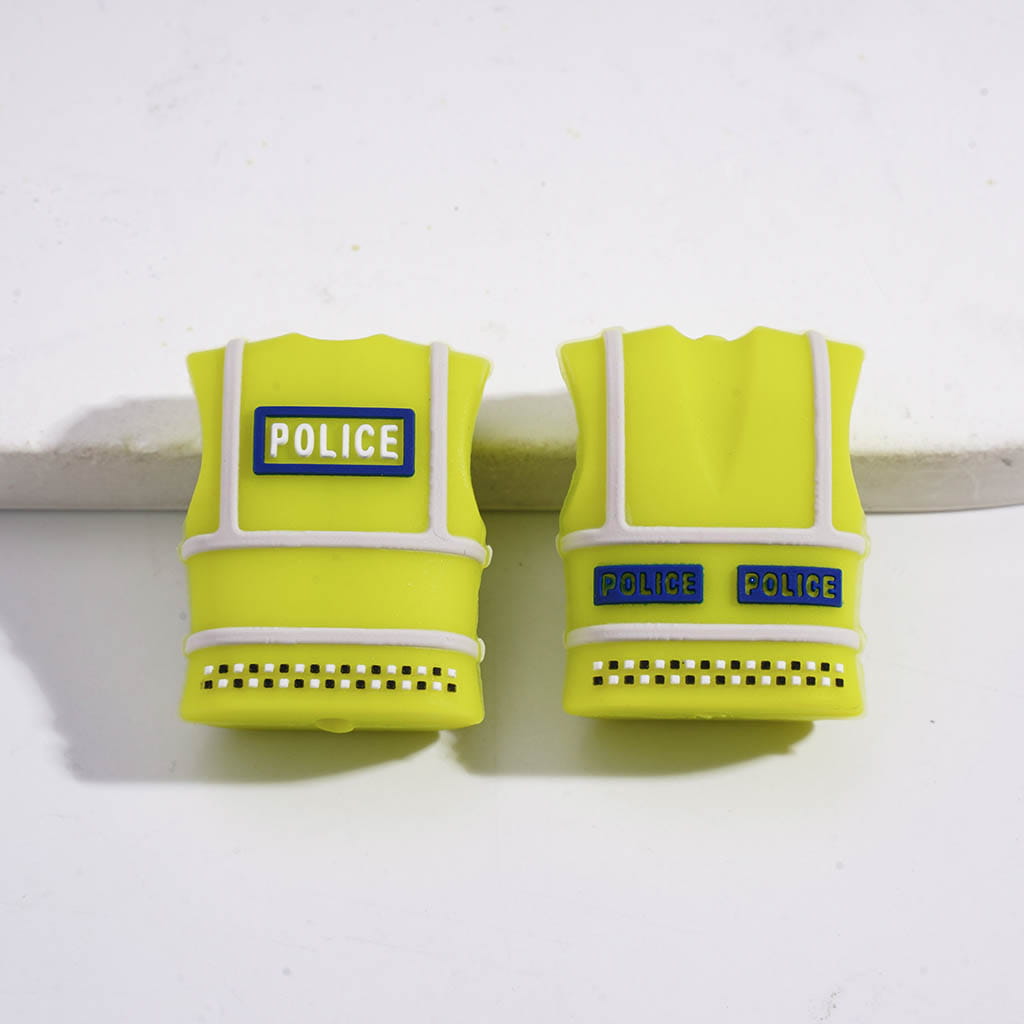 3D Police Series Uniform & Police Car Design Silicone Focal Beads