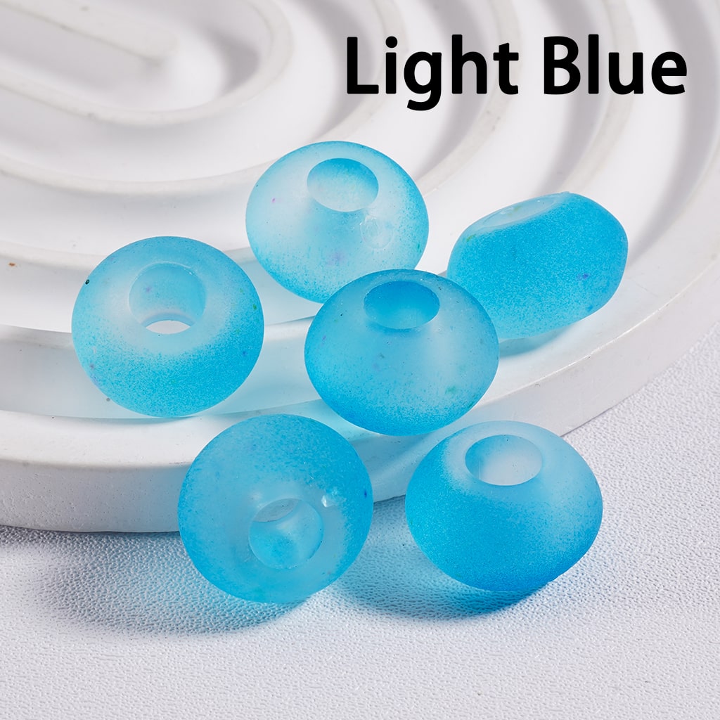 Frosted Wheel Shaped Frosted Matte Acrylic Beads 14mm, Multi Color Mix (Single Color is available for 500pcs(whole bag)Only)