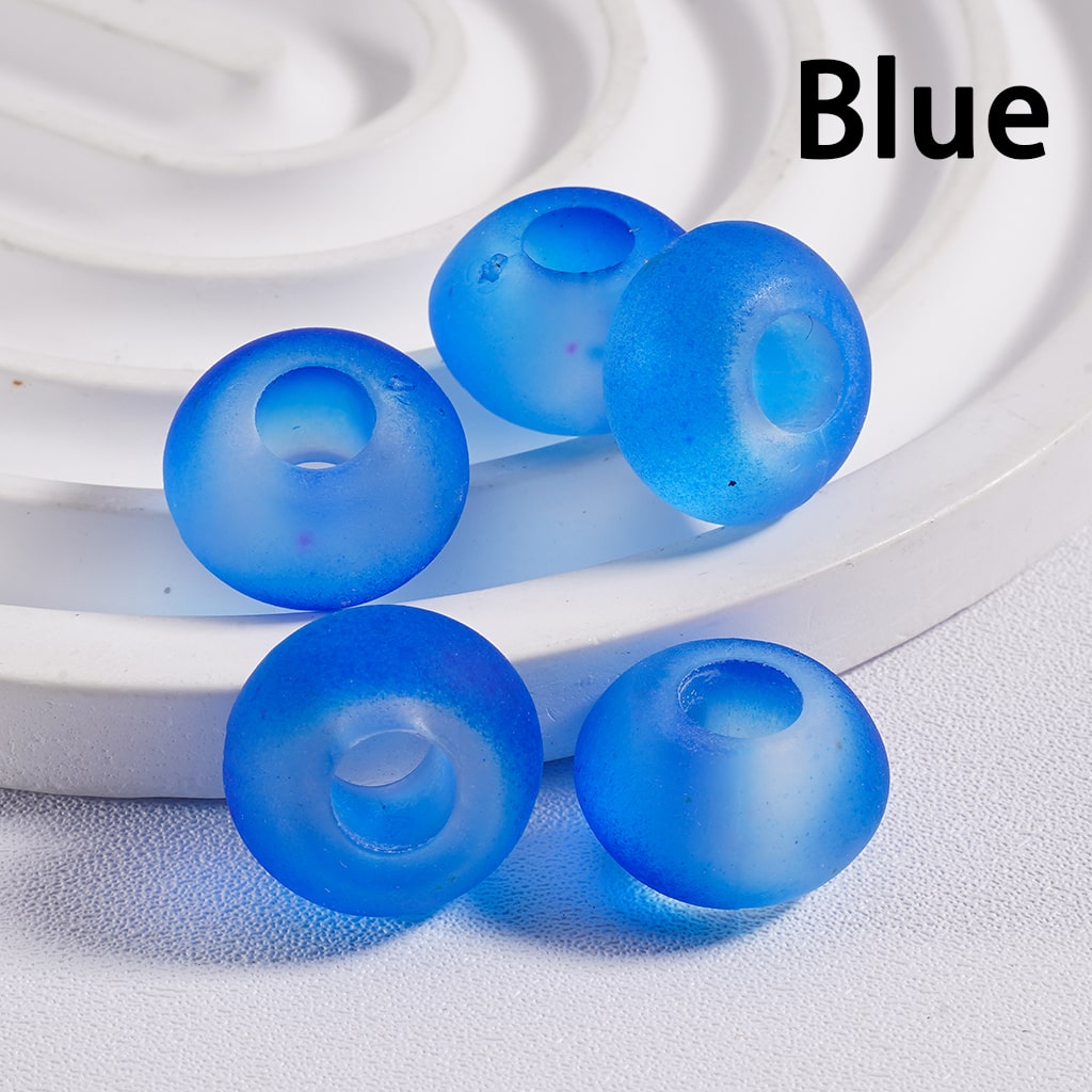 Frosted Wheel Shaped Frosted Matte Acrylic Beads 14mm, Multi Color Mix (Single Color is available for 500pcs(whole bag)Only)