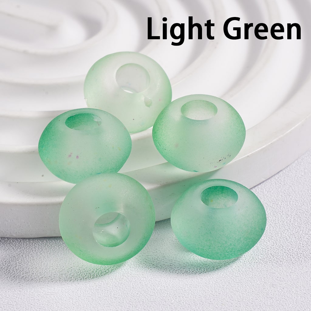 Frosted Wheel Shaped Frosted Matte Acrylic Beads 14mm, Multi Color Mix (Single Color is available for 500pcs(whole bag)Only)