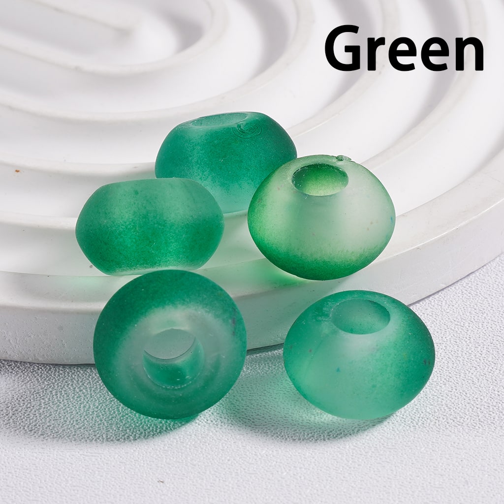 Frosted Wheel Shaped Frosted Matte Acrylic Beads 14mm, Multi Color Mix (Single Color is available for 500pcs(whole bag)Only)