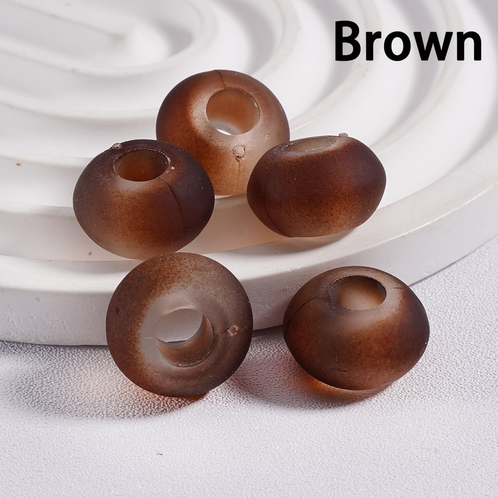 Frosted Wheel Shaped Frosted Matte Acrylic Beads 14mm, Multi Color Mix (Single Color is available for 500pcs(whole bag)Only)