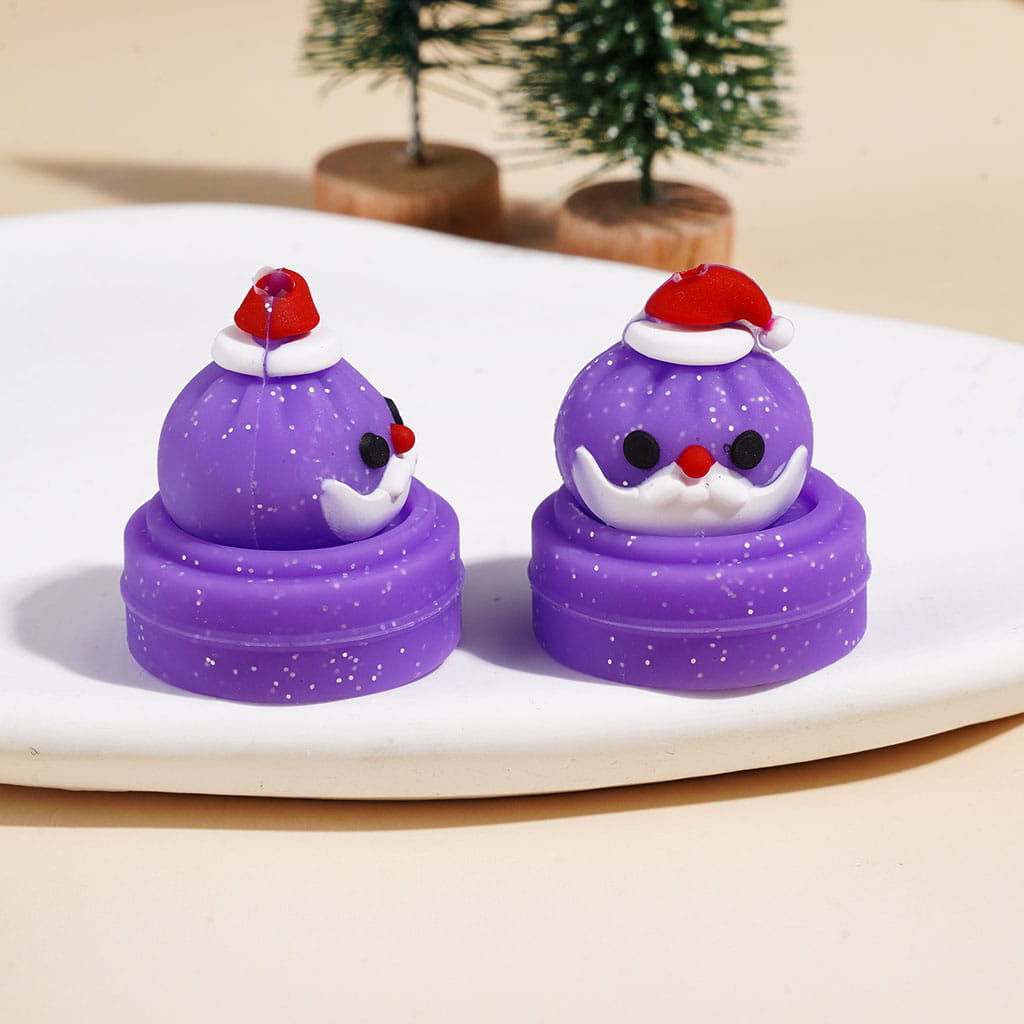 3D Christmas Dumpling and Steamer Basket with Silver Glitter Silicone Focal Beads, 23*25MM Multi-Color