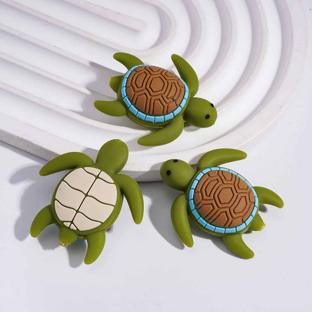 3D Cute Marine Creature and Animal Shaped Swim Ring Silicone Focal Beads