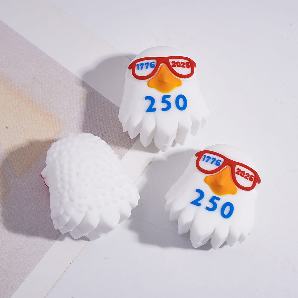 3D USA Patriotic America 250 Anniversary Celebration Series Silicone Focal Beads