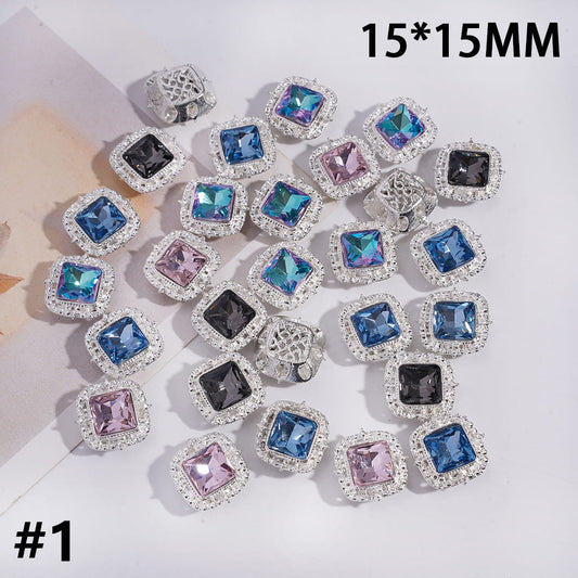 Glittery Rhinestones in Assorted Series Design, Jewelry Accessories, Exquisite Alloy Beads Random Mix