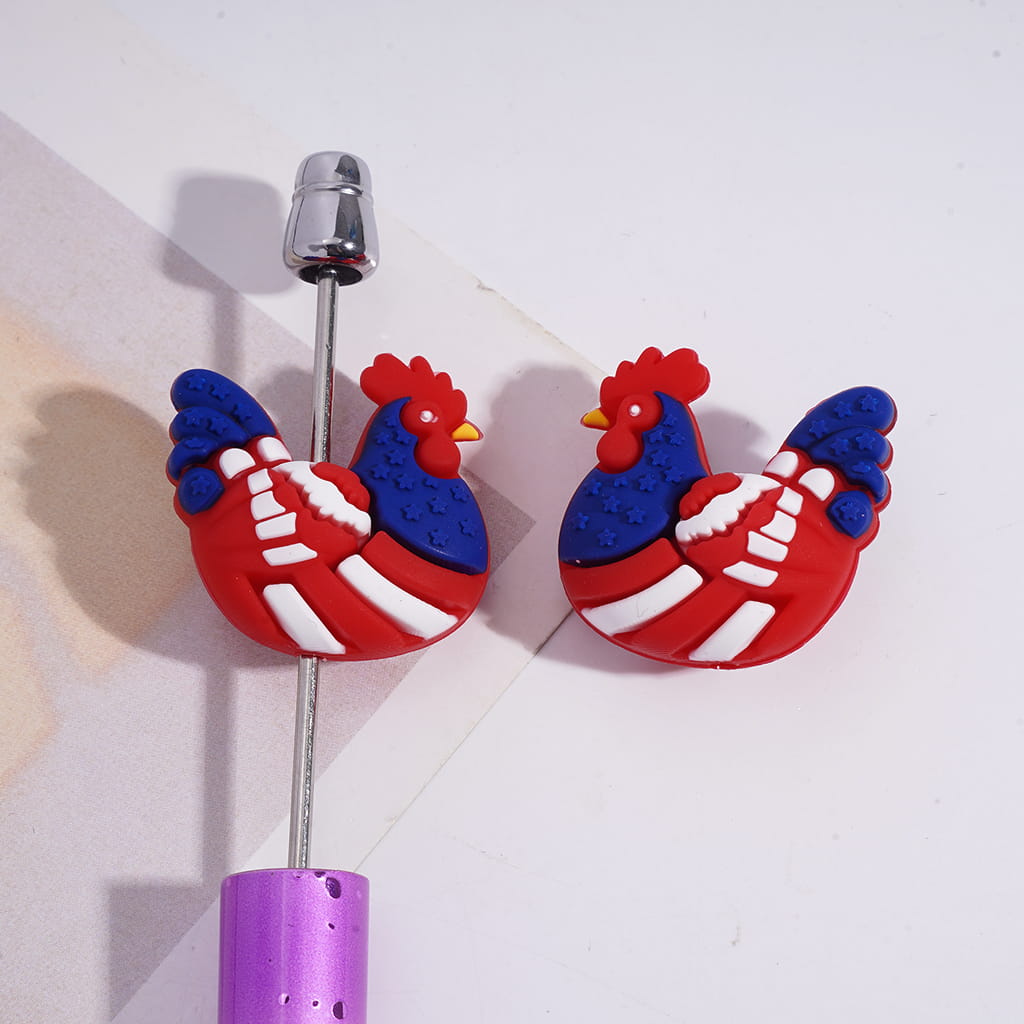 United States Independence Day Series USA Theme Silicone Focal Beads