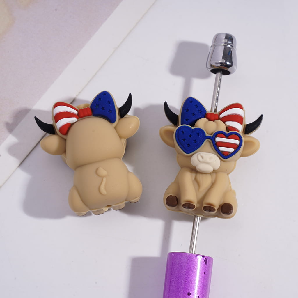 United States Independence Day Series USA Theme Silicone Focal Beads