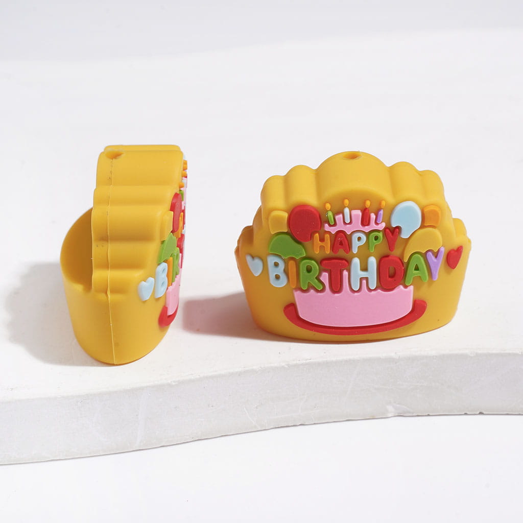 3D Birthday Theme Series Focal Beads