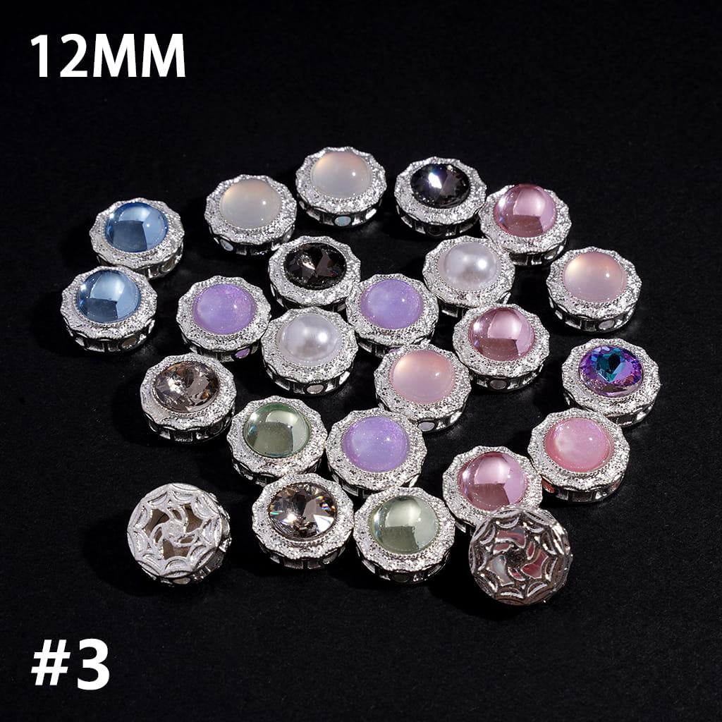 Glittery Rhinestones in Assorted Series Design, Jewelry Accessories, Exquisite Alloy Beads Random Mix