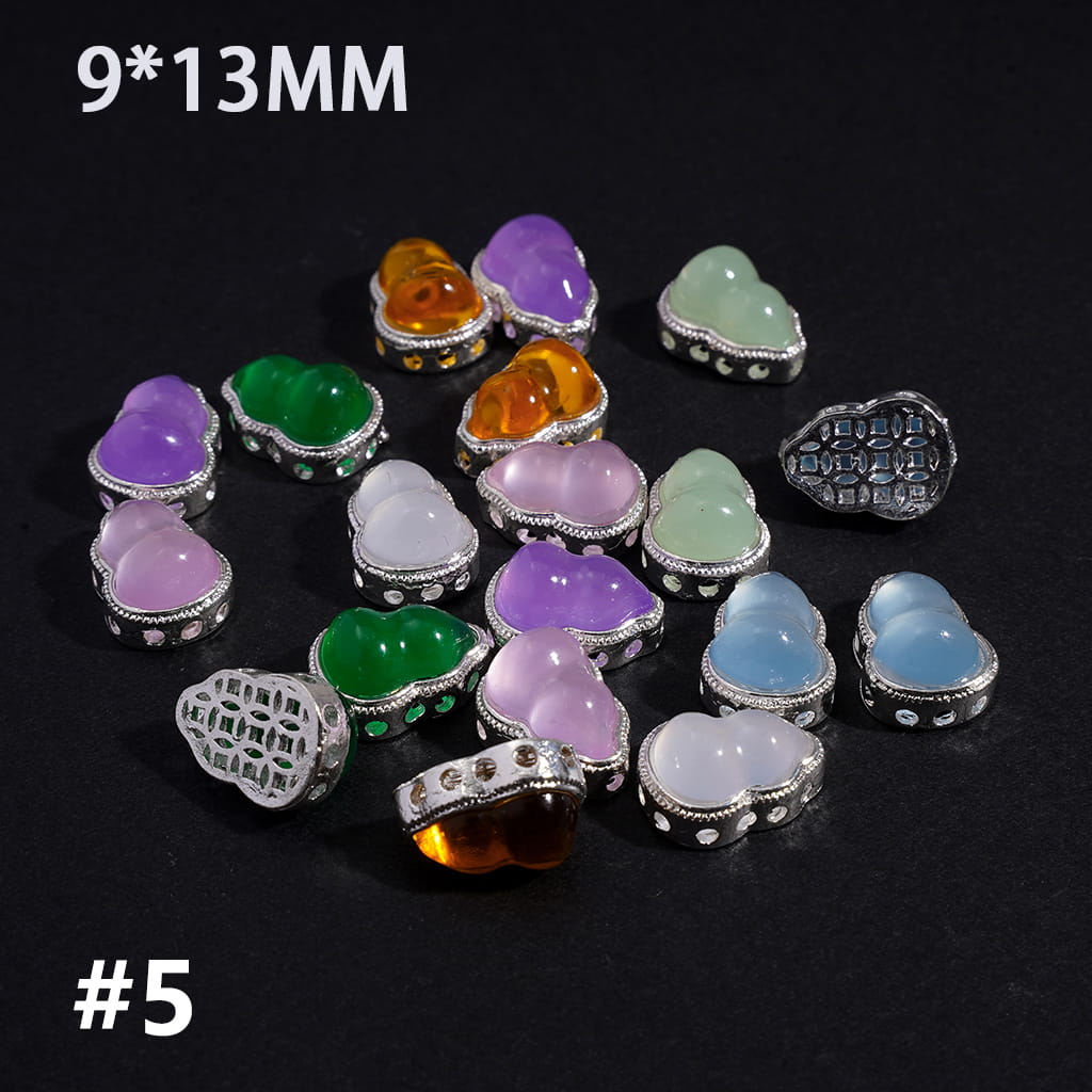 Glittery Rhinestones in Assorted Series Design, Jewelry Accessories, Exquisite Alloy Beads Random Mix