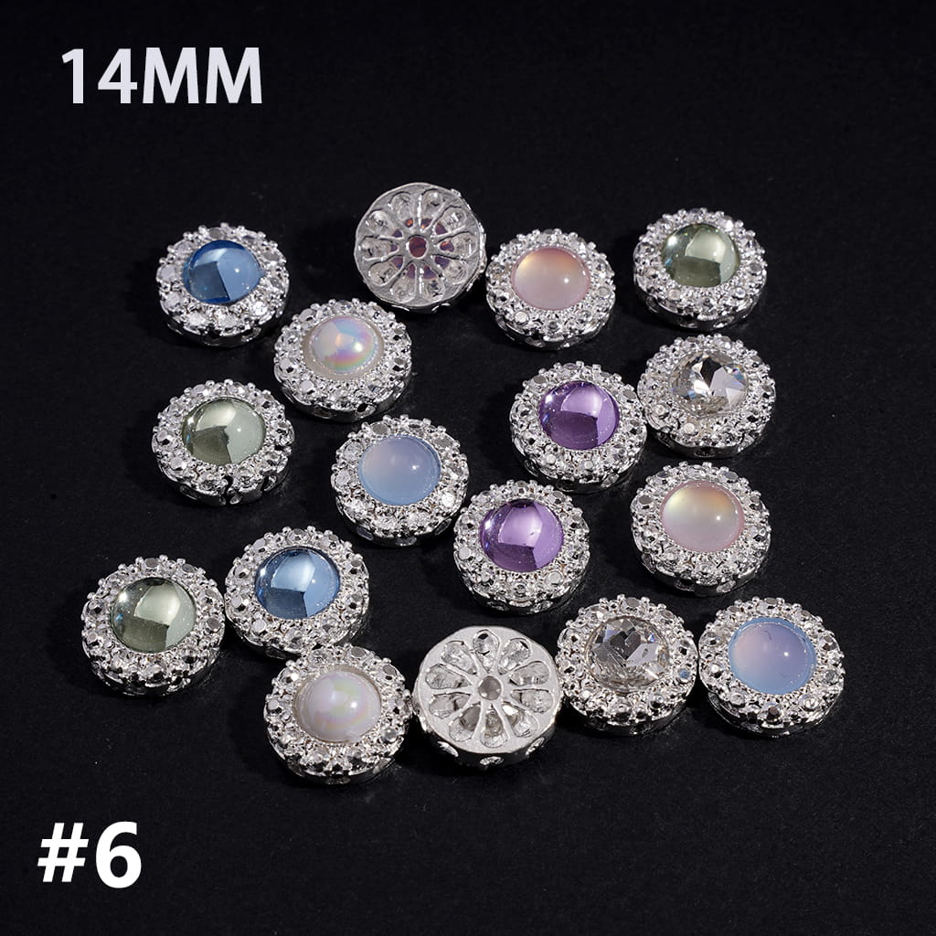 Glittery Rhinestones in Assorted Series Design, Jewelry Accessories, Exquisite Alloy Beads Random Mix