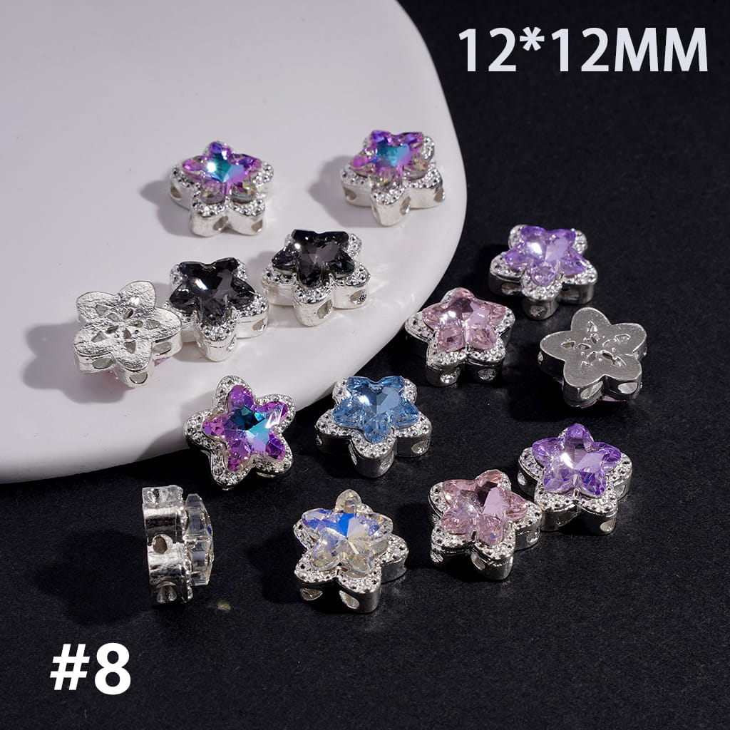 Glittery Rhinestones in Assorted Series Design, Jewelry Accessories, Exquisite Alloy Beads Random Mix