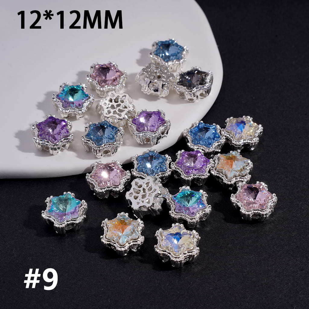 Glittery Rhinestones in Assorted Series Design, Jewelry Accessories, Exquisite Alloy Beads Random Mix