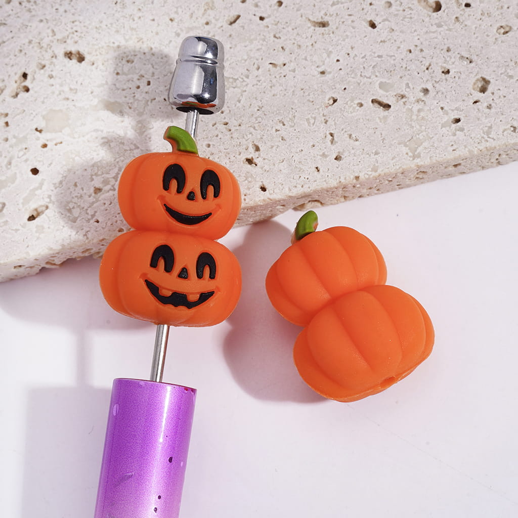 3D Halloween Cute Black Spooky Horror Character Series Silicone Focal Beads