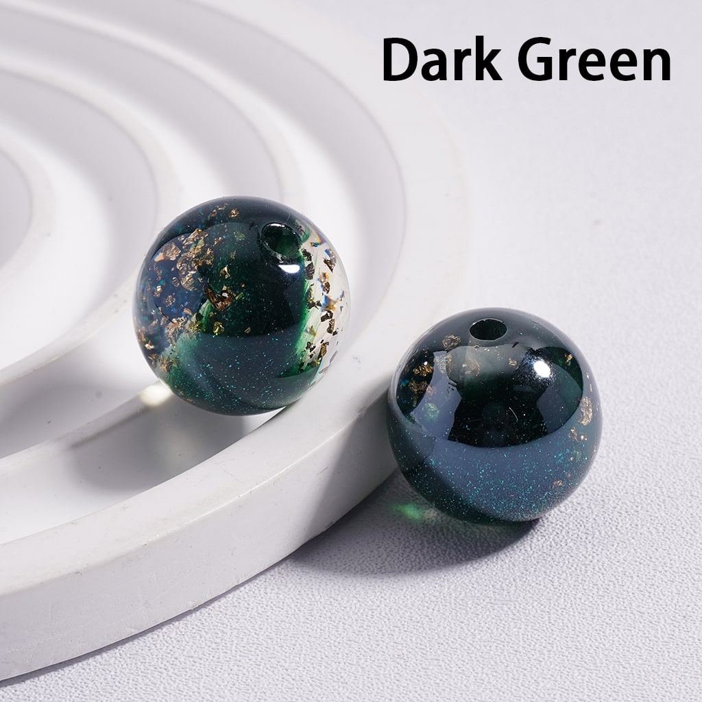 Shiny Gold Foil Glitter Round Acrylic Beads 16mm (Single Color is available for 100pcs (whole bag) Only)