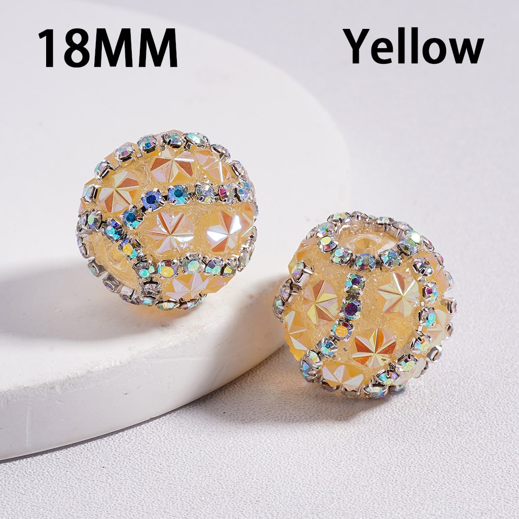 Sparkling Floral Shiny Multi Color Flower AB Rhinestones Chains Acrylic Beads 18MM