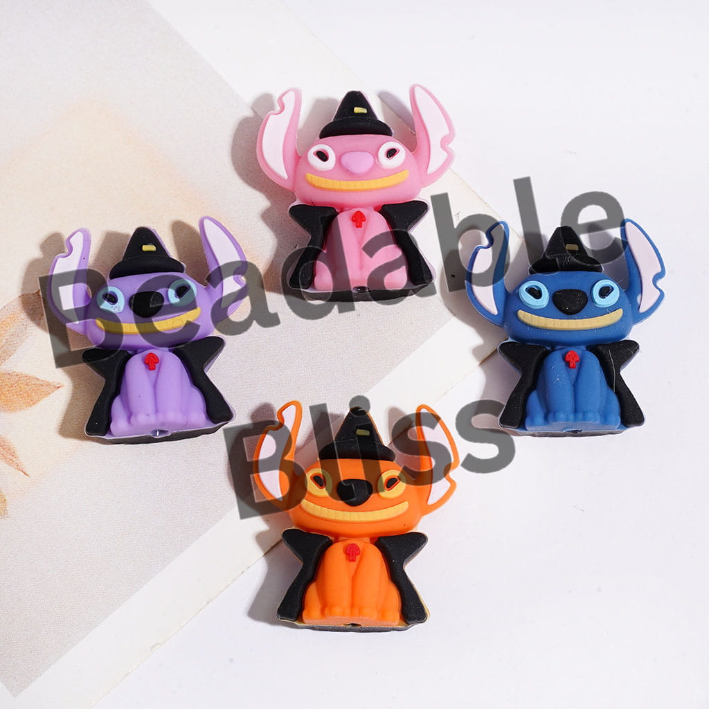 3D Halloween Theme Cute Monster Character with Wizard Hat and Horror Face, Multi-Color