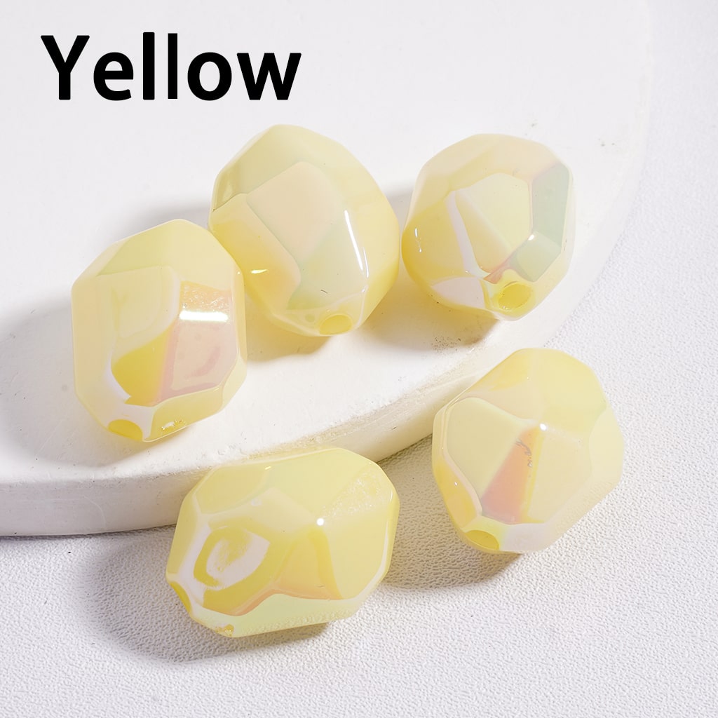 Colorful Luminous Glow in the Dark Irregular Mini Section Acrylic Beads 14*20MM Random Mix  (Single Color is available for 200pcs(Whole Bag) Only)