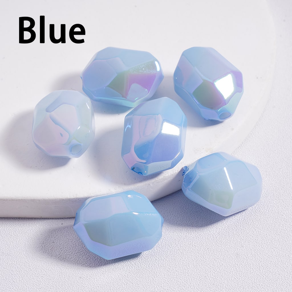 Colorful Luminous Glow in the Dark Irregular Mini Section Acrylic Beads 14*20MM Random Mix  (Single Color is available for 200pcs(Whole Bag) Only)