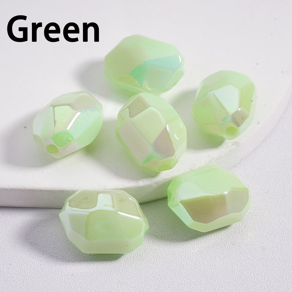 Colorful Luminous Glow in the Dark Irregular Mini Section Acrylic Beads 14*20MM Random Mix  (Single Color is available for 200pcs(Whole Bag) Only)
