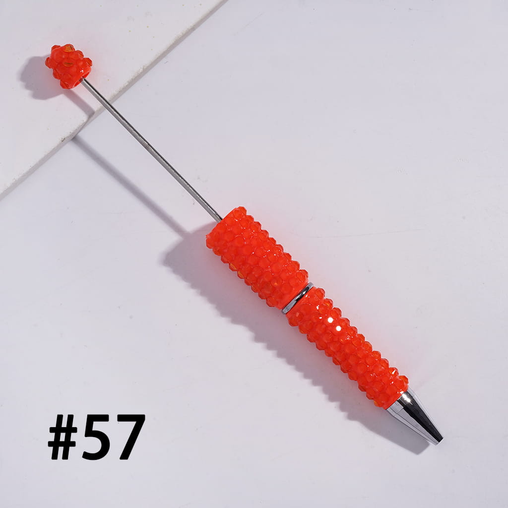 Luminous Bling Jelly Multi-Color Rhinestone Full Covered Sparkle Design Beadable Pens