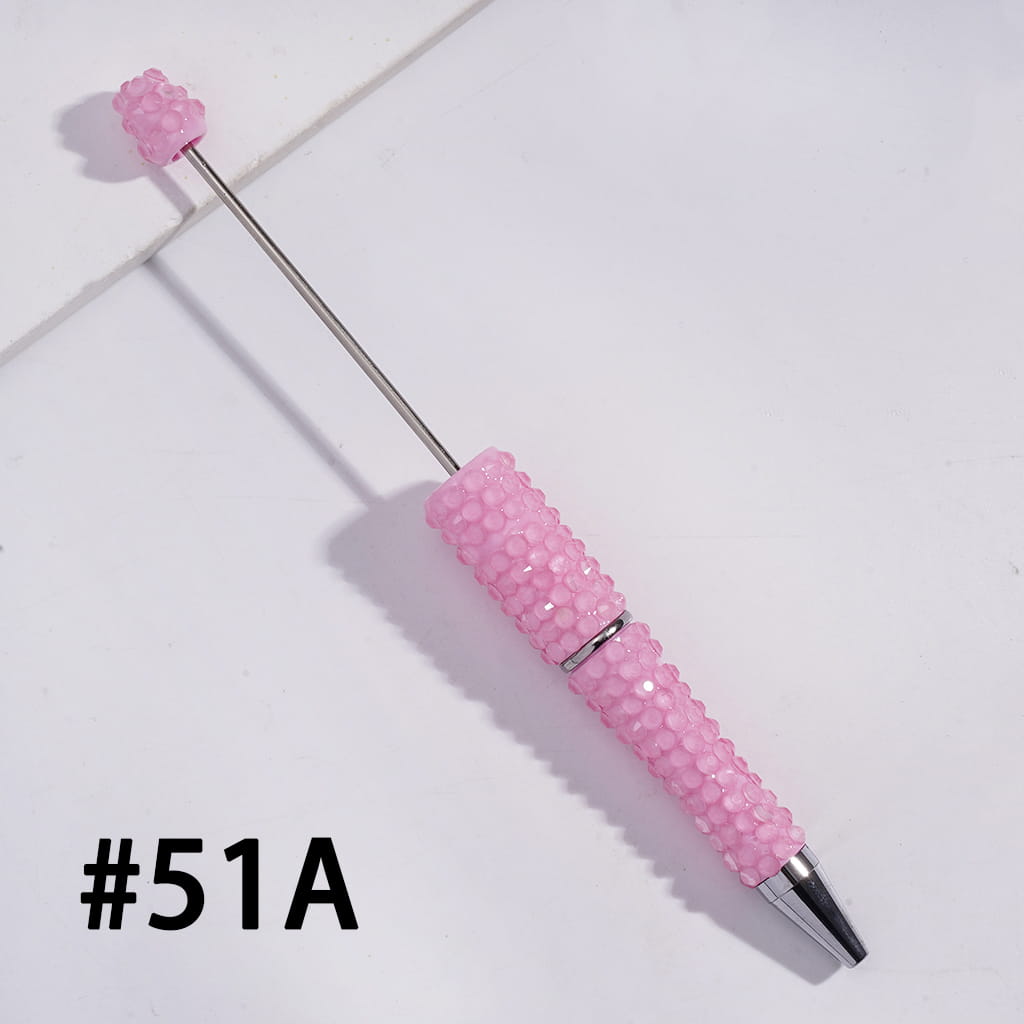 Luminous Bling Jelly Multi-Color Rhinestone Full Covered Sparkle Design Beadable Pens