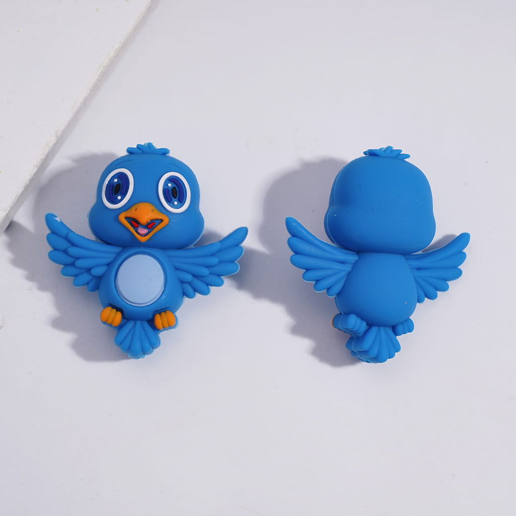 3D Vivid Animal Theme Cute Bird Character Series Various Types Silicone Focal Beads
