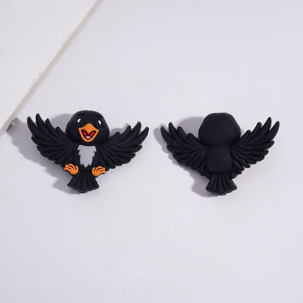 3D Vivid Animal Theme Cute Bird Character Series Various Types Silicone Focal Beads