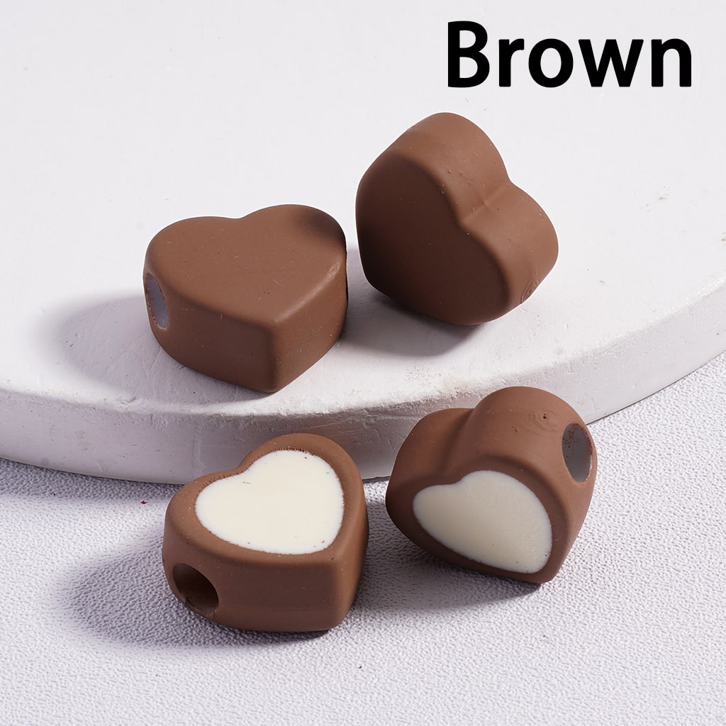 Cute Mini Light & Dark Colors Hearts Shape Acrylic Beads 13*15MM (Horizontal Hole) (Single Color available for 200pcs Whole Bag Only)