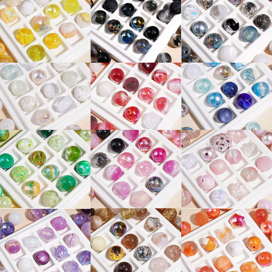 Shiny Sequins, Glitter & Flower Acrylic Beads for Bracelets, Assorted Shapes, Multi-Color Random Mix