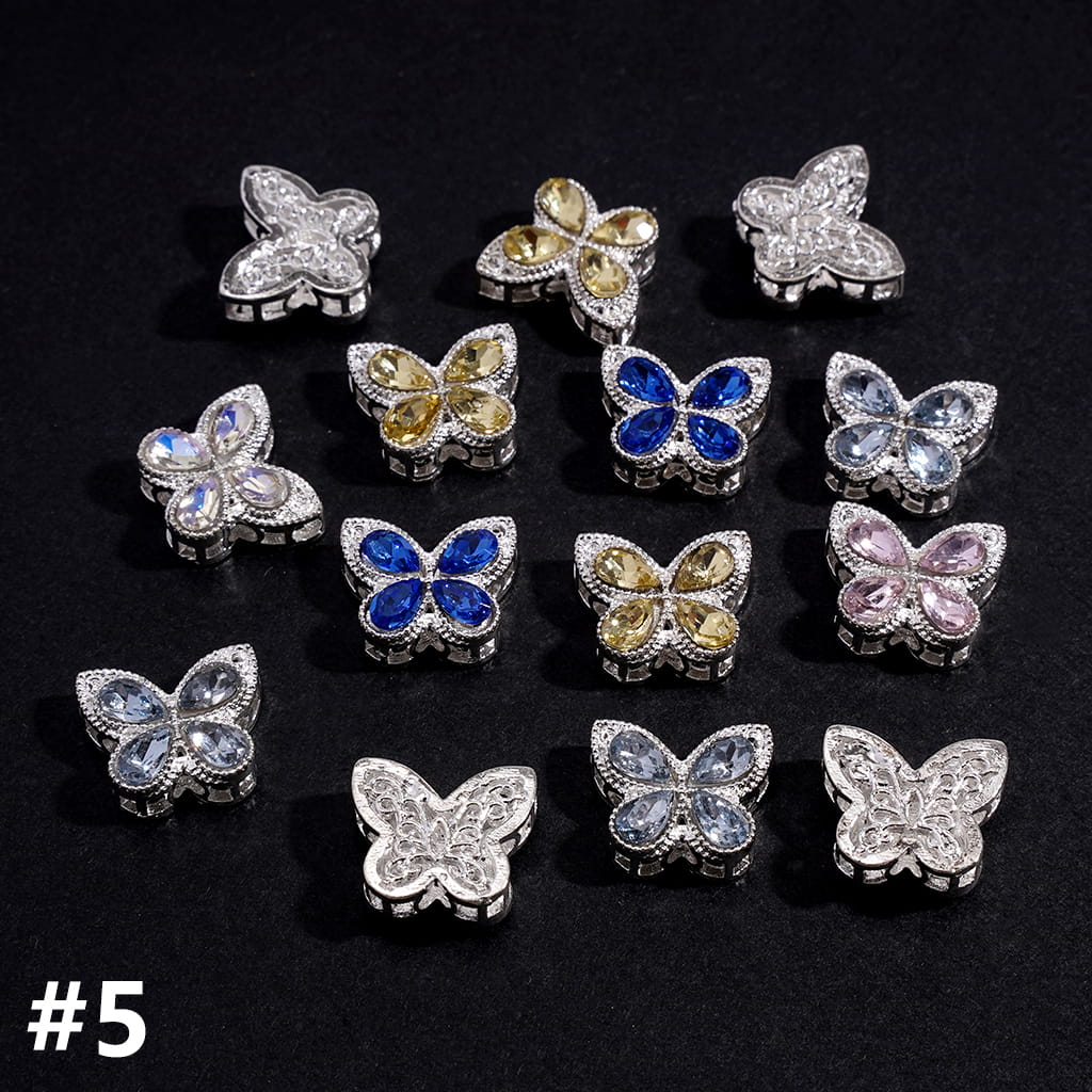 Sparkling Rhinestone Metal Beads Jewelry Accessories Random Mix, Various Style (Please Read Description)
