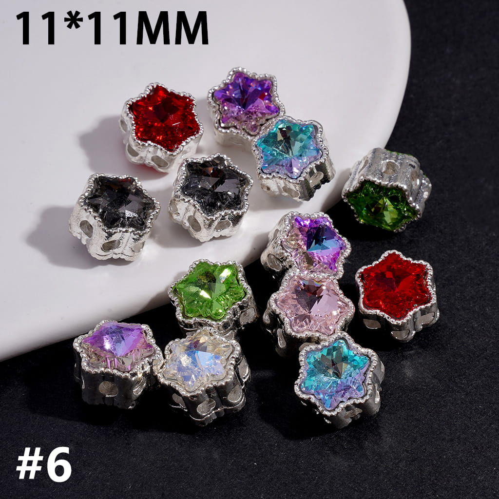 Sparkling Rhinestone Metal Beads Jewelry Accessories Random Mix, Various Style (Please Read Description)