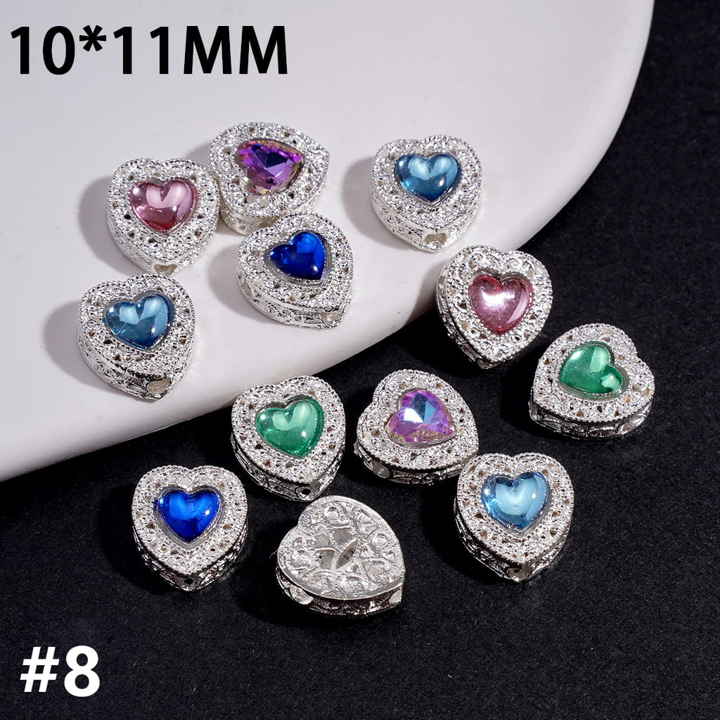 Sparkling Rhinestone Metal Beads Jewelry Accessories Random Mix, Various Style (Please Read Description)