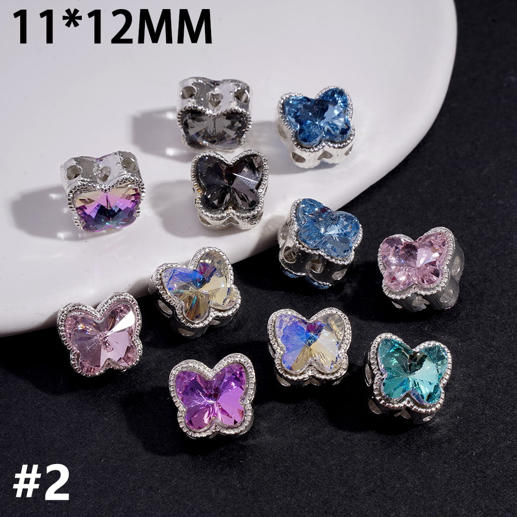 Sparkling Rhinestone Metal Beads Jewelry Accessories Random Mix, Various Style (Please Read Description)