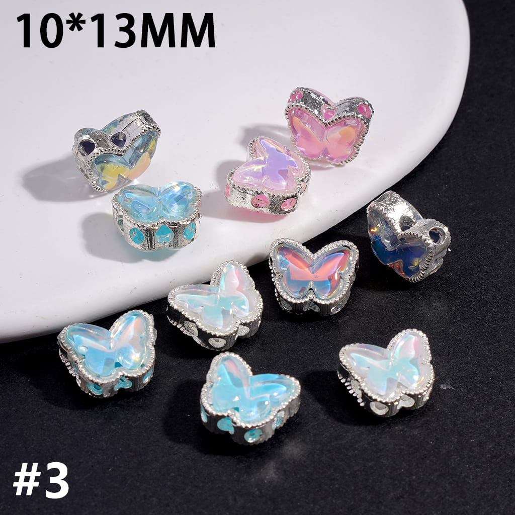Sparkling Rhinestone Metal Beads Jewelry Accessories Random Mix, Various Style (Please Read Description)
