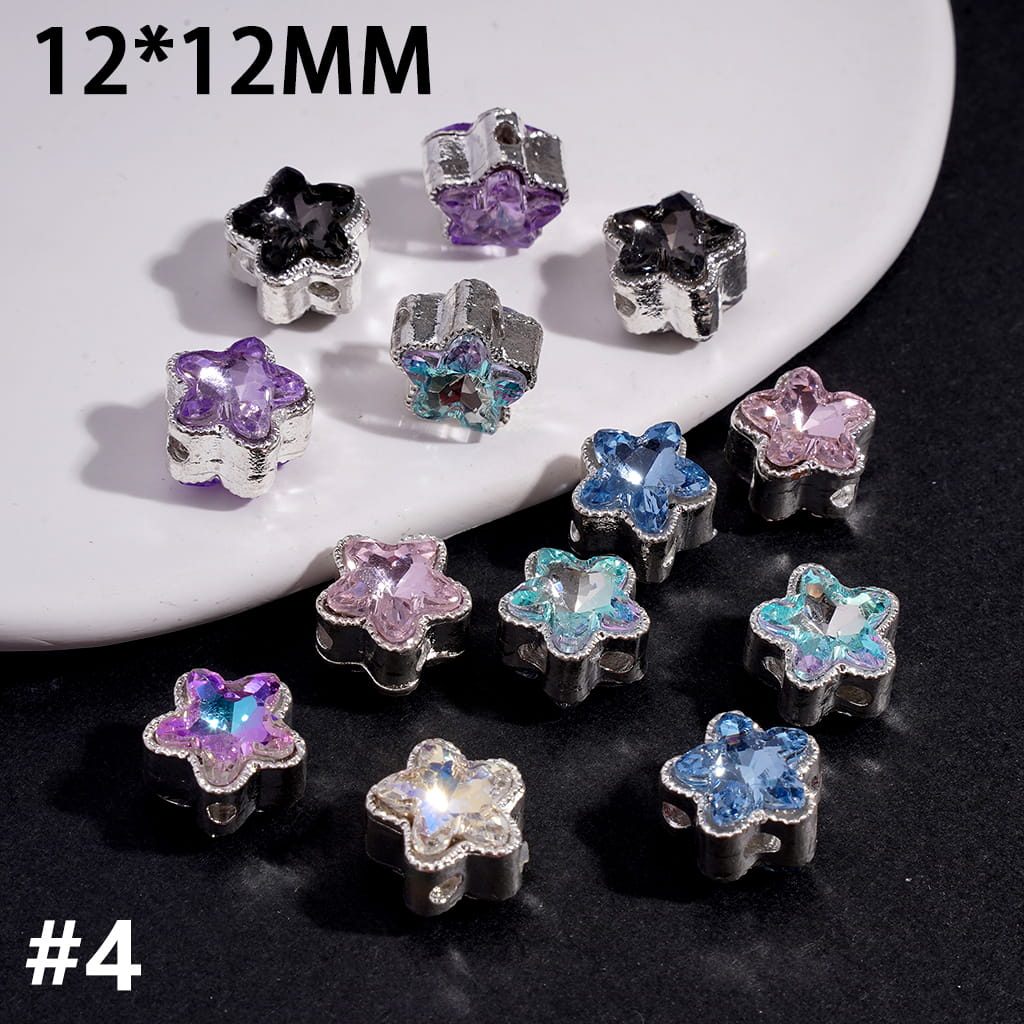Sparkling Rhinestone Metal Beads Jewelry Accessories Random Mix, Various Style (Please Read Description)