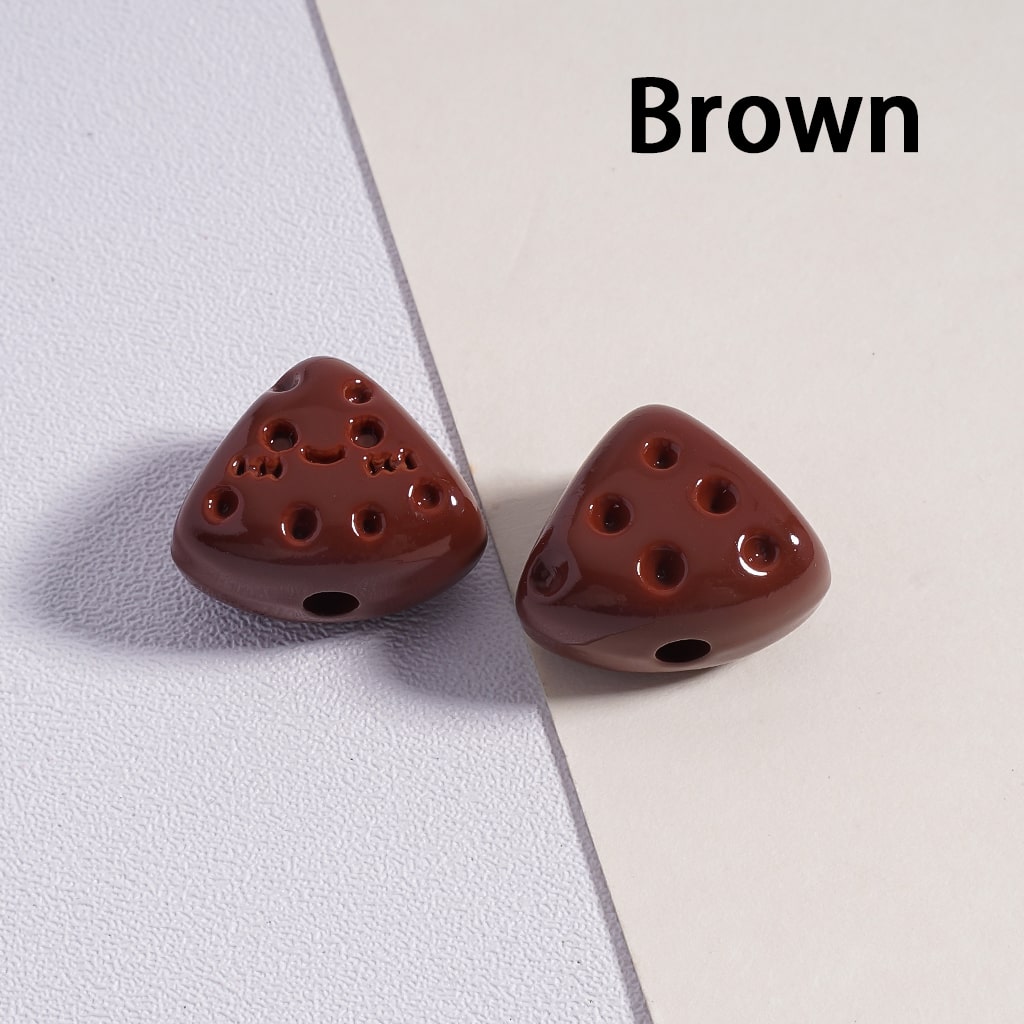 Mini Fan-Smile Cheese Face in Solid Color, Acrylic Beads 12*15MM (Single Color is available for 300pcs(whole bag) Only)