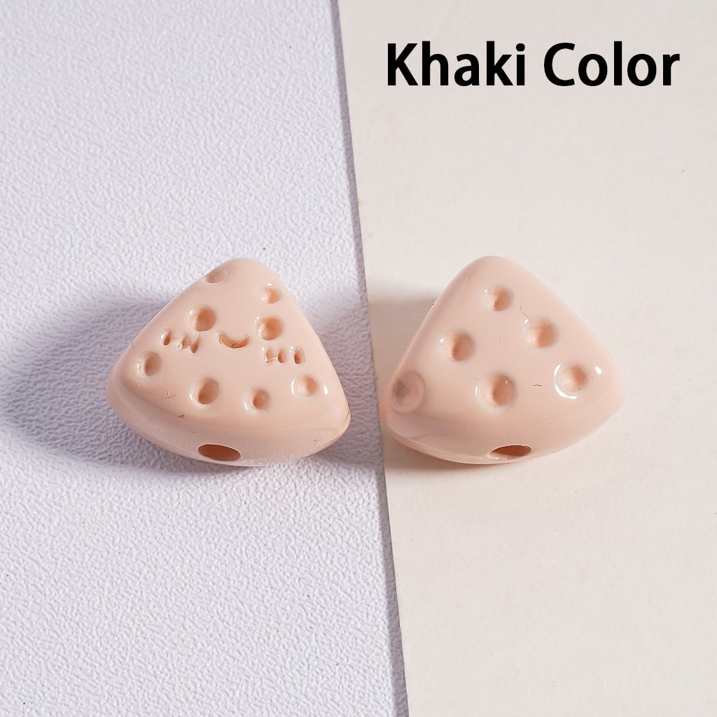 Mini Fan-Smile Cheese Face in Solid Color, Acrylic Beads 12*15MM (Single Color is available for 300pcs(whole bag) Only)