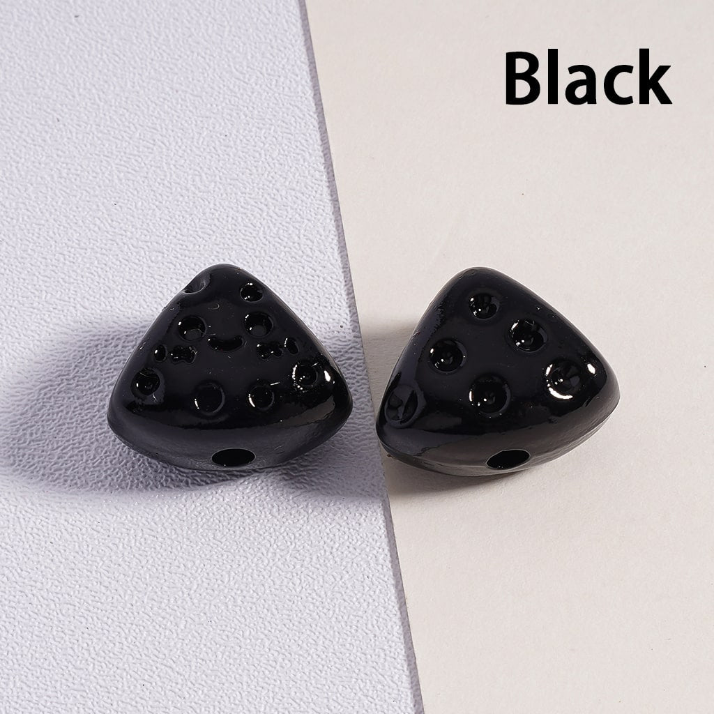 Mini Fan-Smile Cheese Face in Solid Color, Acrylic Beads 12*15MM (Single Color is available for 300pcs(whole bag) Only)