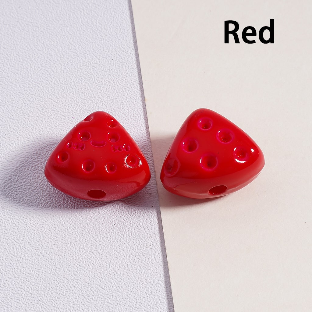 Mini Fan-Smile Cheese Face in Solid Color, Acrylic Beads 12*15MM (Single Color is available for 300pcs(whole bag) Only)