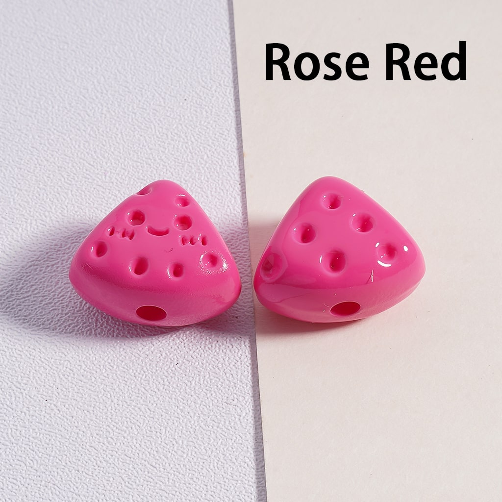 Mini Fan-Smile Cheese Face in Solid Color, Acrylic Beads 12*15MM (Single Color is available for 300pcs(whole bag) Only)